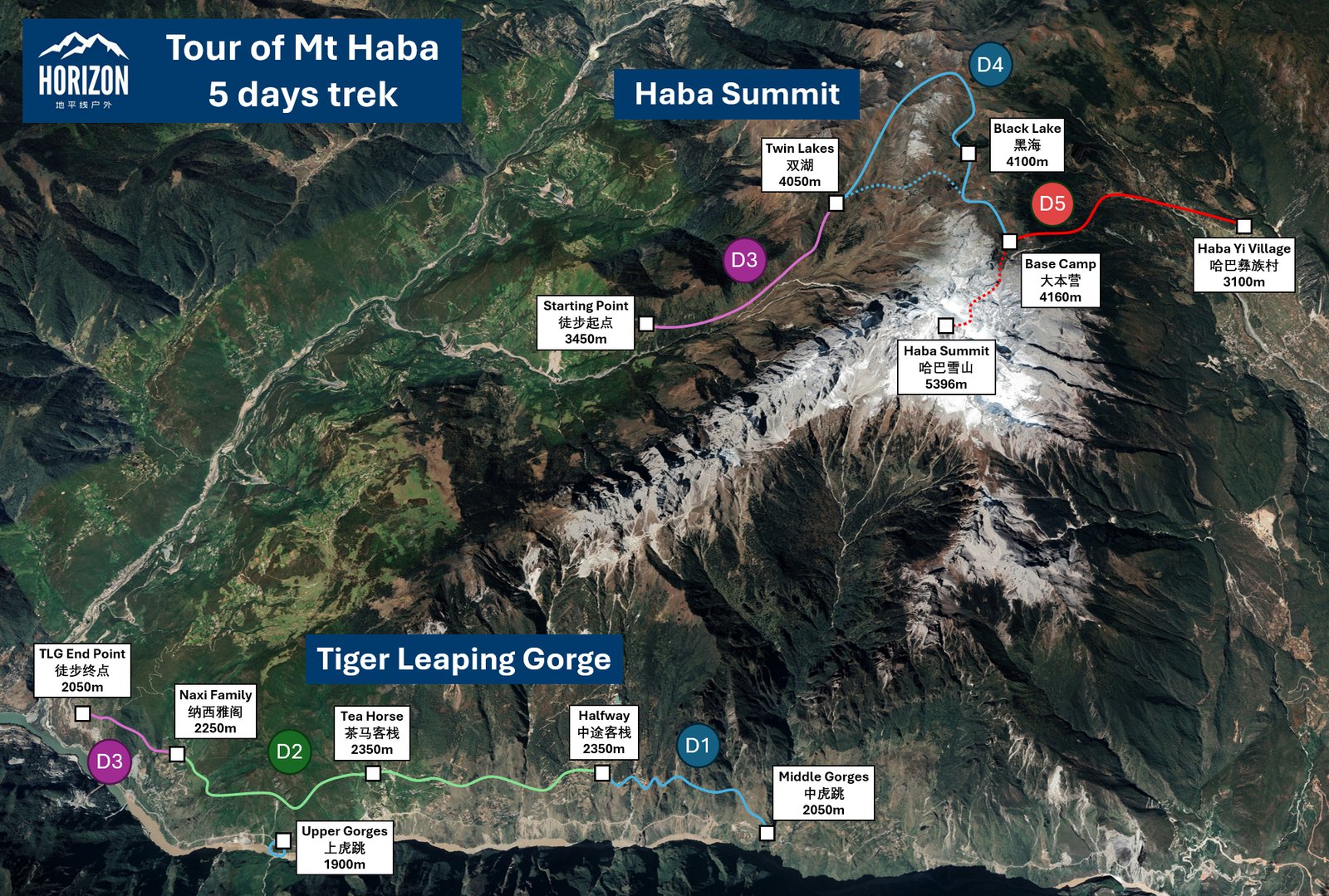 Mt Haba route map