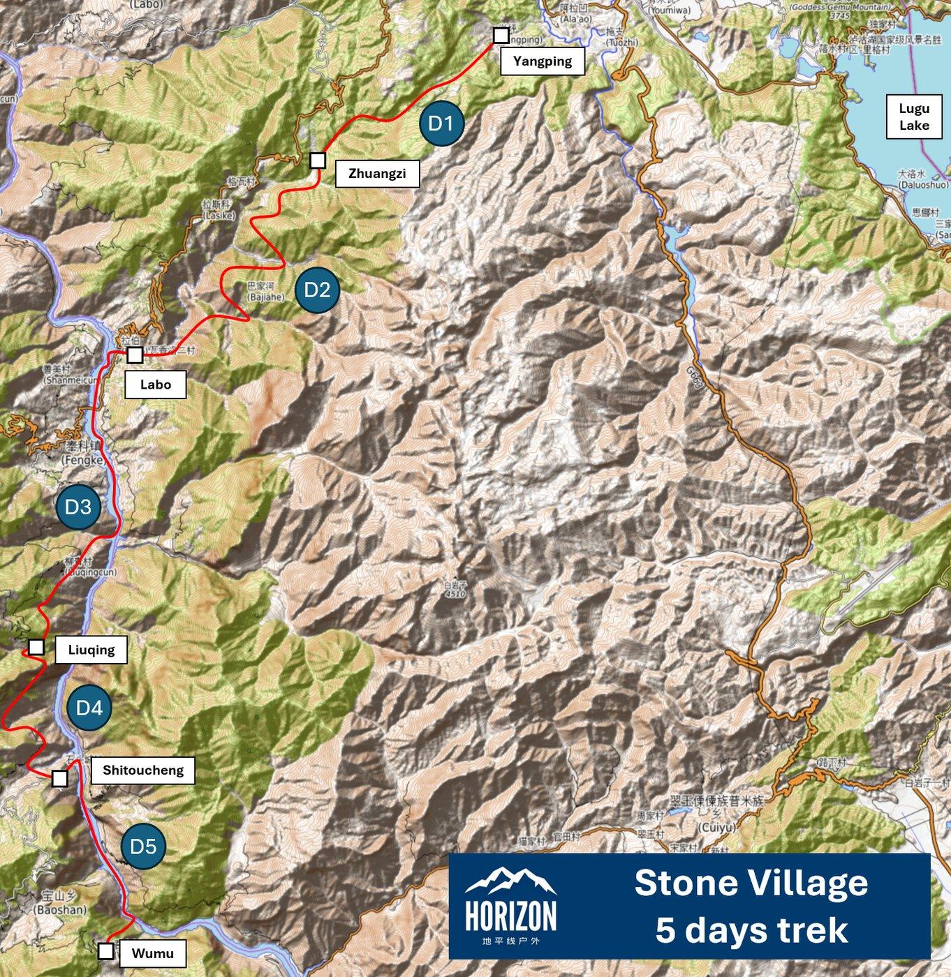 Stone Village route map